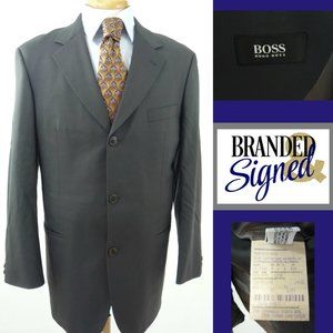 Boss Jacket Men 42US/52EU Mars Gray Natural Stretc